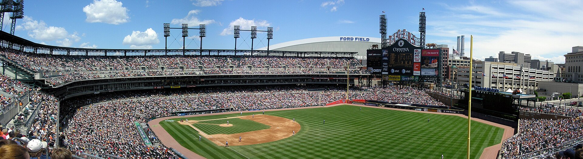 Comerica Park in Detroit, host of the Dodgers and Tigers under 7.5 on today's card