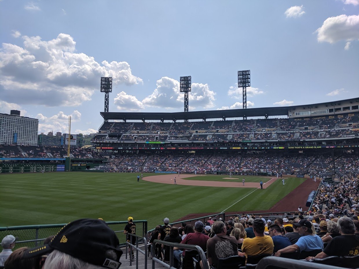 PNC Park in Pittsburgh, where the Pirates are a -185 favourite even though the Angels starter has the better ERA